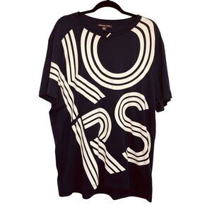 Michael Kors XXL Mens Black T-Shirt Bold Graphic 100% Cotton Casual Style NWT